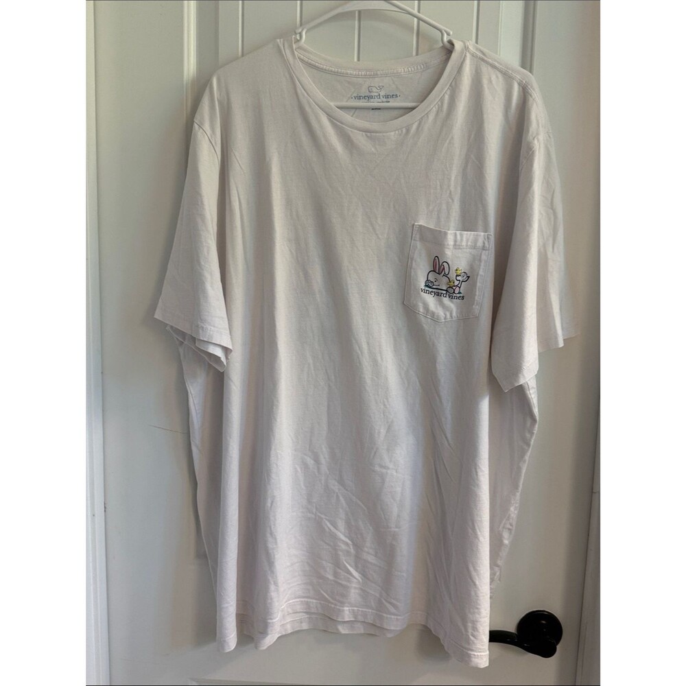 Vineyard Vines Men's White Short-Sleeve Hoppy Easter Tee XXL